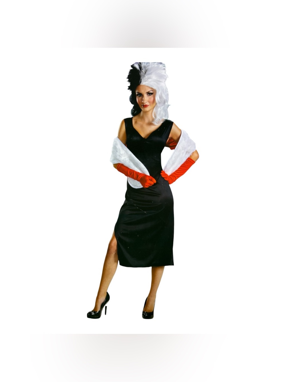 Disguise Cruella De Vil Women Sz Large 12-14 Halloween Costume 101 Dalmatians